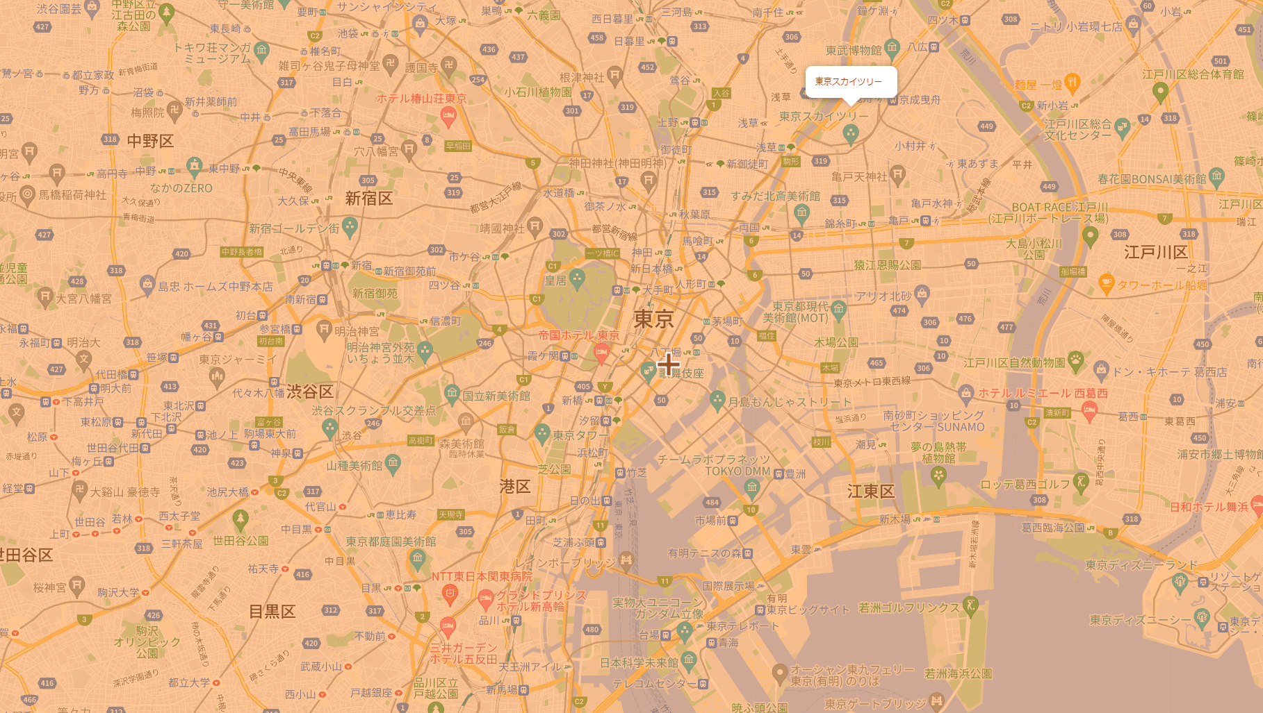 東京都中央区の電波事情